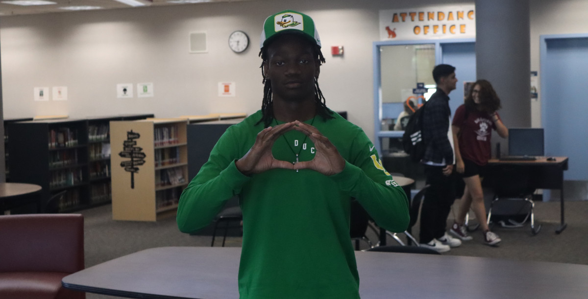 Dillon Gresham after committing to Oregon.
